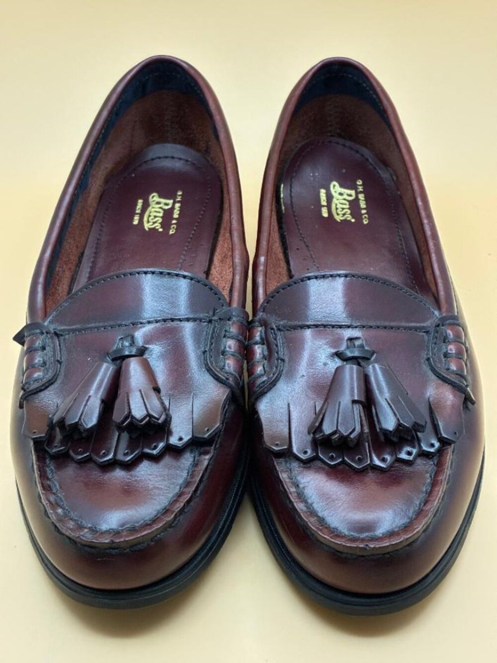 G.H. Bass & Co. Burgundy Tassel Loafers - Picture 2 of 10